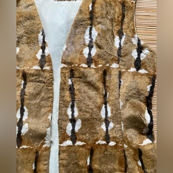 Vintage Roos Atkins Boho Animal Print Faux Fur Vest - Picture 3 of 5